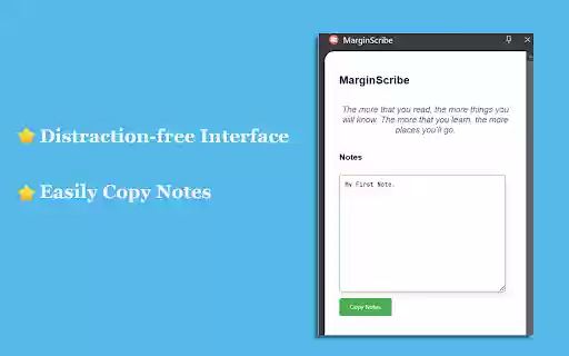 MarginScribe  from Chrome web store to be run with OffiDocs Chromium online