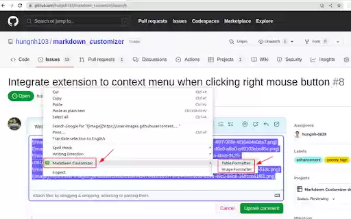 Markdown Customizer  from Chrome web store to be run with OffiDocs Chromium online