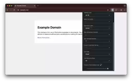 Markie Copy as Markdown  from Chrome web store to be run with OffiDocs Chromium online
