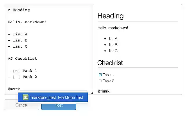 Marktone  from Chrome web store to be run with OffiDocs Chromium online