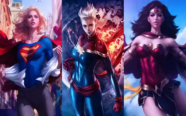 Marvel Super Girls  from Chrome web store to be run with OffiDocs Chromium online