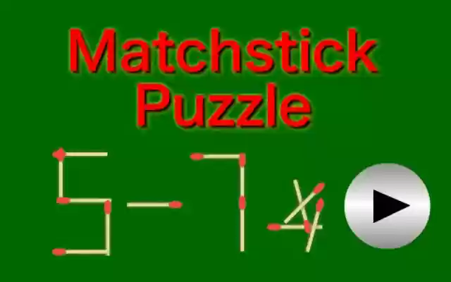 Matchstick Puzzle Game จาก Chrome เว็บสโตร์ที่จะรันด้วย OffiDocs Chromium ออนไลน์