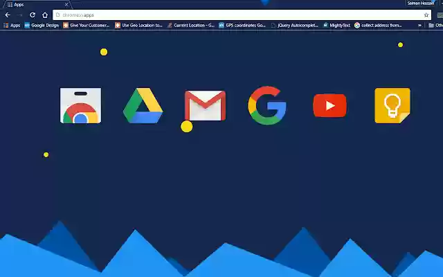 Material Dream Blue  from Chrome web store to be run with OffiDocs Chromium online
