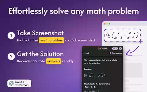 Math AI Solver  from Chrome web store to be run with OffiDocs Chromium online