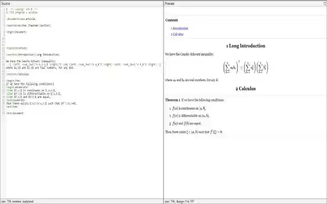 Math Equations Editor / Latex Editor  from Chrome web store to be run with OffiDocs Chromium online