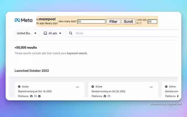 MazepoolFacebook Ads library tool from Chrome web store to be run with OffiDocs Chromium online MazepoolFacebook Ads library tool from Chrome web store to be run with OffiDocs Chromium online