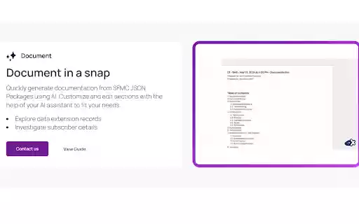 MCX Marketing Cloud eXtension  from Chrome web store to be run with OffiDocs Chromium online