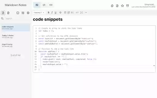 MD Notes  from Chrome web store to be run with OffiDocs Chromium online