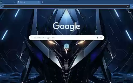 Mechanical Mask in a Futuristic Space  from Chrome web store to be run with OffiDocs Chromium online