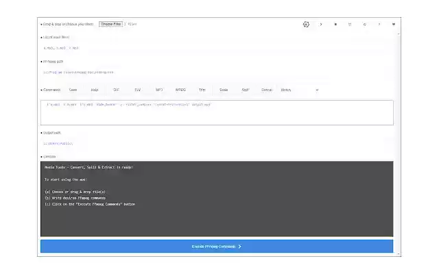 Media Tools Convert, Split  Extract  from Chrome web store to be run with OffiDocs Chromium online