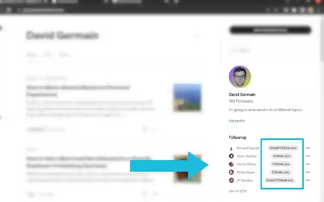 Medium.com Follow Back Checker from Chrome web store to be run with OffiDocs Chromium online Medium.com Follow Back Checker from Chrome web store to be run with OffiDocs Chromium online