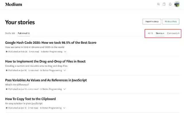 Medium Stories  from Chrome web store to be run with OffiDocs Chromium online