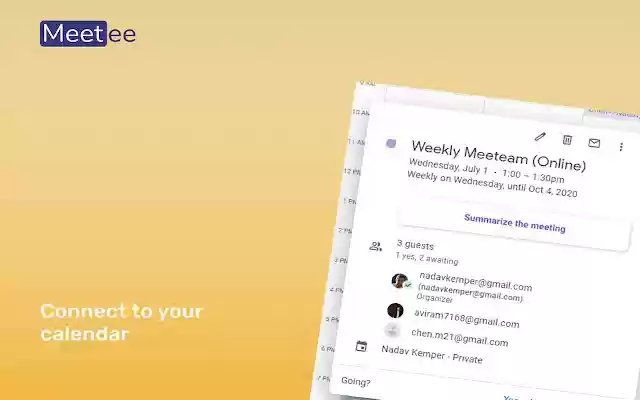 Meetee from Chrome web store to be run with OffiDocs Chromium online Meetee from Chrome web store to be run with OffiDocs Chromium online