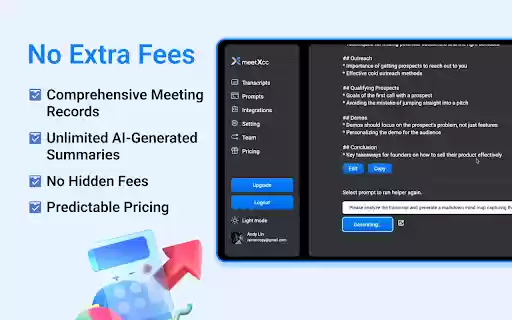 meetXcc: AI Meeting Notes for Google Meet  from Chrome web store to be run with OffiDocs Chromium online