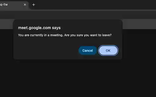 MeExit | Prevent accidental call exits  from Chrome web store to be run with OffiDocs Chromium online