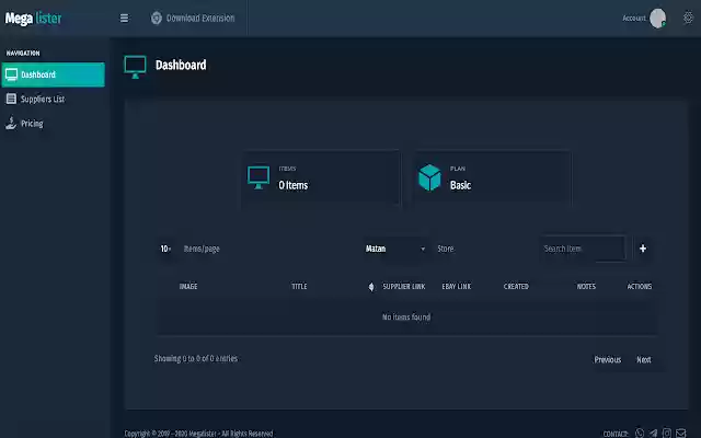 Megalister  from Chrome web store to be run with OffiDocs Chromium online