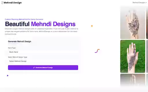 Mehndi Design  from Chrome web store to be run with OffiDocs Chromium online