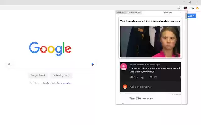Memes  from Chrome web store to be run with OffiDocs Chromium online