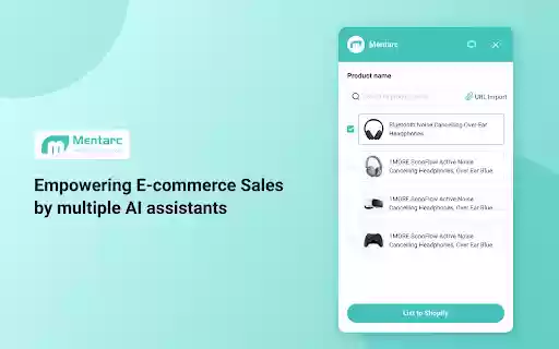 Mentarc, E commerce AI assistant  from Chrome web store to be run with OffiDocs Chromium online