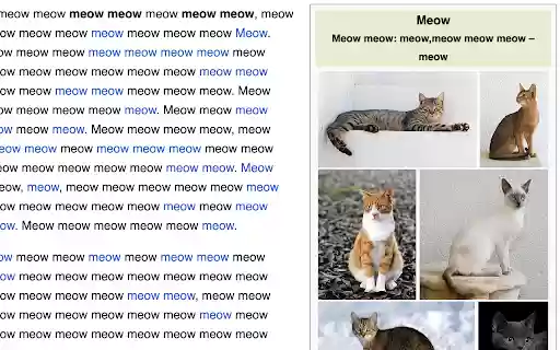 Meowify  from Chrome web store to be run with OffiDocs Chromium online