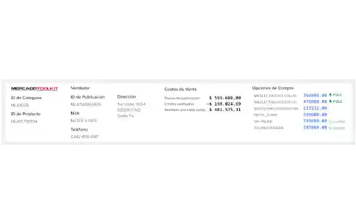 MercadoLibre Herramientas con IA  from Chrome web store to be run with OffiDocs Chromium online