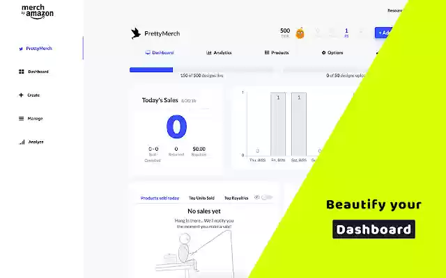 Merch by Amazon Dashboard 2.0 from Chrome web store to be run with OffiDocs Chromium online Merch by Amazon Dashboard 2.0 from Chrome web store to be run with OffiDocs Chromium online