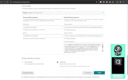 MerchSloth Extension  from Chrome web store to be run with OffiDocs Chromium online