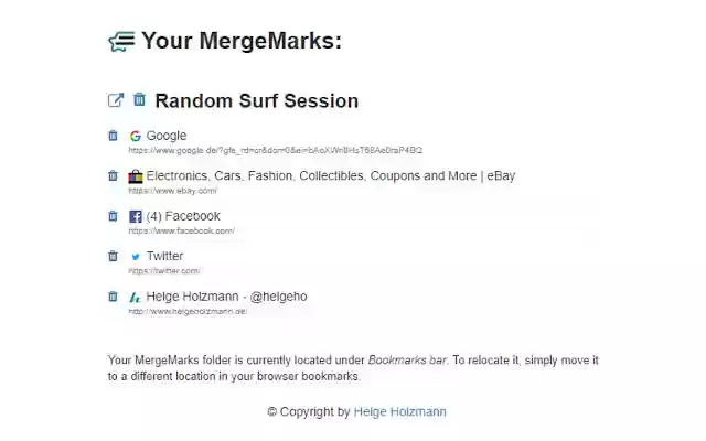 MergeMarks da Chrome Web Store para serem executados com o OffiDocs Chromium online
