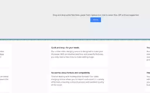 Merge video online  from Chrome web store to be run with OffiDocs Chromium online