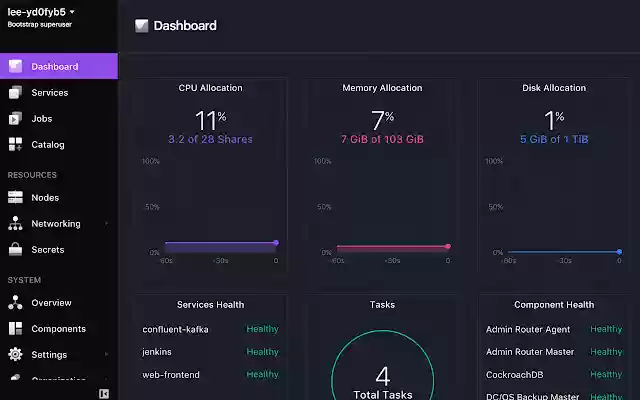 Mesosphere DC/OS UI Dark Theme  from Chrome web store to be run with OffiDocs Chromium online