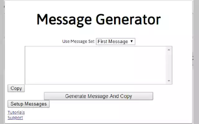 Messenge Generator  from Chrome web store to be run with OffiDocs Chromium online