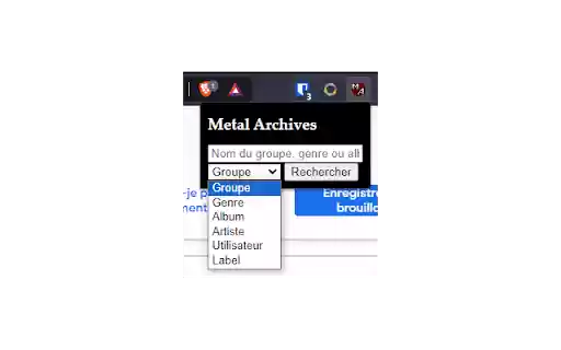 Metal Archives Search  from Chrome web store to be run with OffiDocs Chromium online