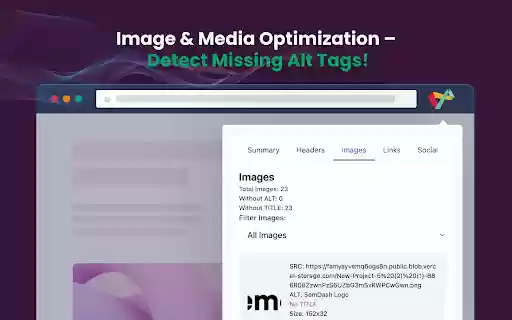 Meta SEO Analyzer Semdash from Chrome web store to be run with OffiDocs Chromium online Meta SEO Analyzer Semdash from Chrome web store to be run with OffiDocs Chromium online