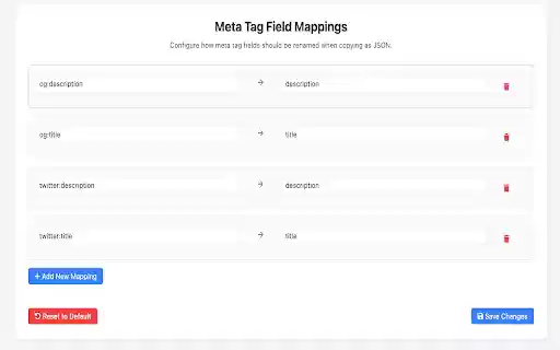 Meta Tag Fetcher  from Chrome web store to be run with OffiDocs Chromium online