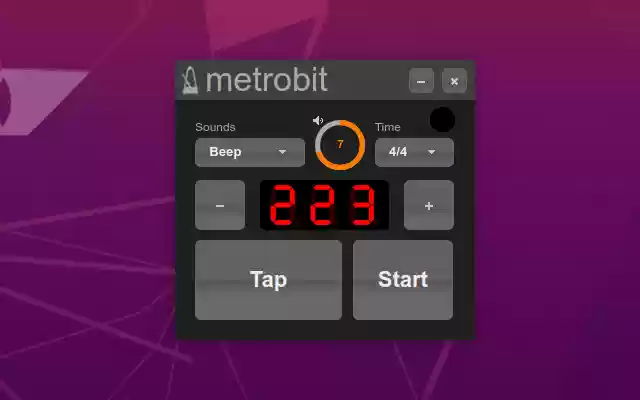 metrobit Easy to use metronome  from Chrome web store to be run with OffiDocs Chromium online