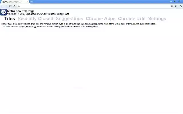 Metro New Tab Page from Chrome web store to be run with OffiDocs Chromium online Metro New Tab Page from Chrome web store to be run with OffiDocs Chromium online
