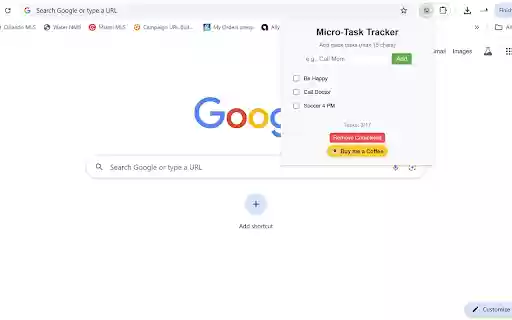 Micro Task Tracker  from Chrome web store to be run with OffiDocs Chromium online
