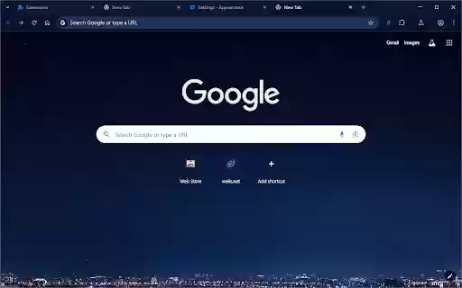 Midnight Skyline  from Chrome web store to be run with OffiDocs Chromium online