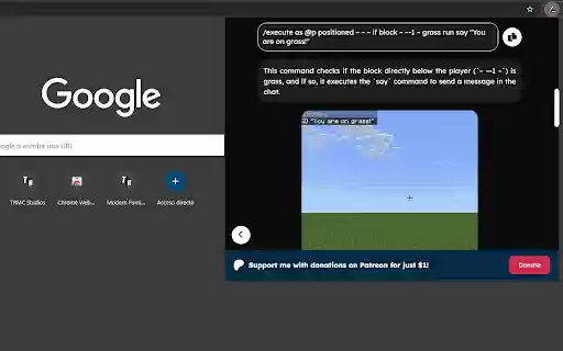 Minecraft Commands Guide  from Chrome web store to be run with OffiDocs Chromium online