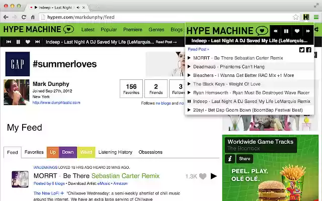 Mini Hype Machine from Chrome web store to be run with OffiDocs Chromium online Mini Hype Machine from Chrome web store to be run with OffiDocs Chromium online