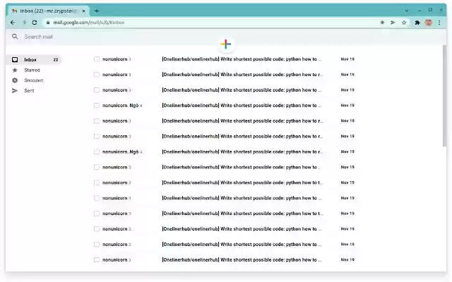 Minimalist Gmail  from Chrome web store to be run with OffiDocs Chromium online