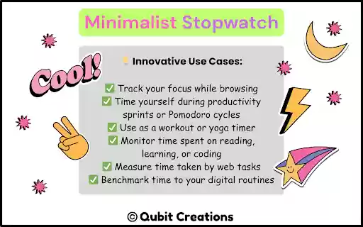 Minimalist Stopwatch  from Chrome web store to be run with OffiDocs Chromium online