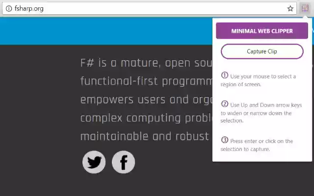 Minimal Web Clipper  from Chrome web store to be run with OffiDocs Chromium online