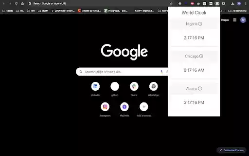 Mini World Clock  from Chrome web store to be run with OffiDocs Chromium online
