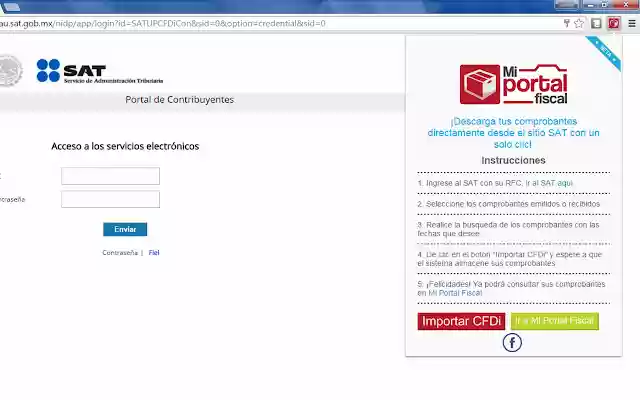 Mi portal fiscal  from Chrome web store to be run with OffiDocs Chromium online