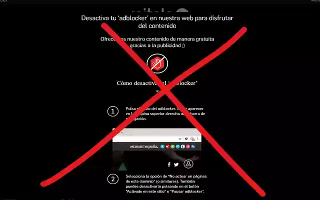 Mitele AdBlock Bypass  from Chrome web store to be run with OffiDocs Chromium online