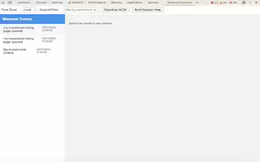 Mixpanel Events Logger  from Chrome web store to be run with OffiDocs Chromium online