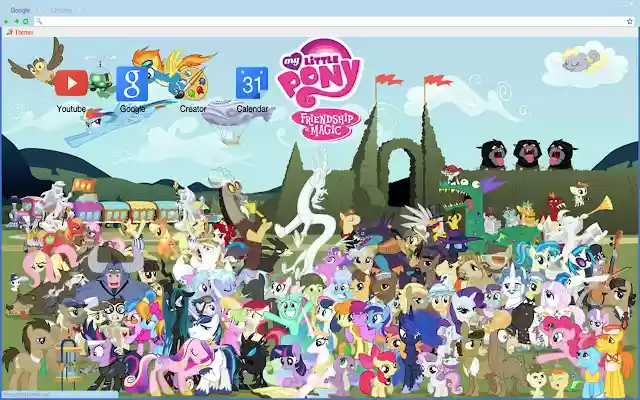 MLP Season 2 Theme  from Chrome web store to be run with OffiDocs Chromium online