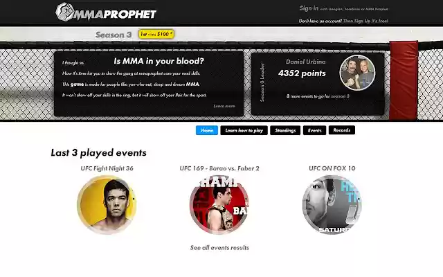 MMA Prophet  from Chrome web store to be run with OffiDocs Chromium online