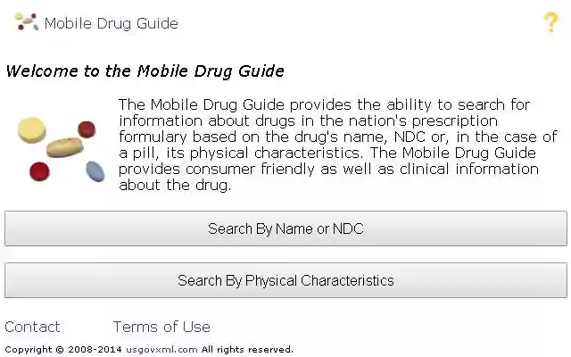Mobile Drug Guide  from Chrome web store to be run with OffiDocs Chromium online